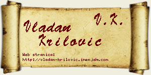 Vladan Krilović vizit kartica